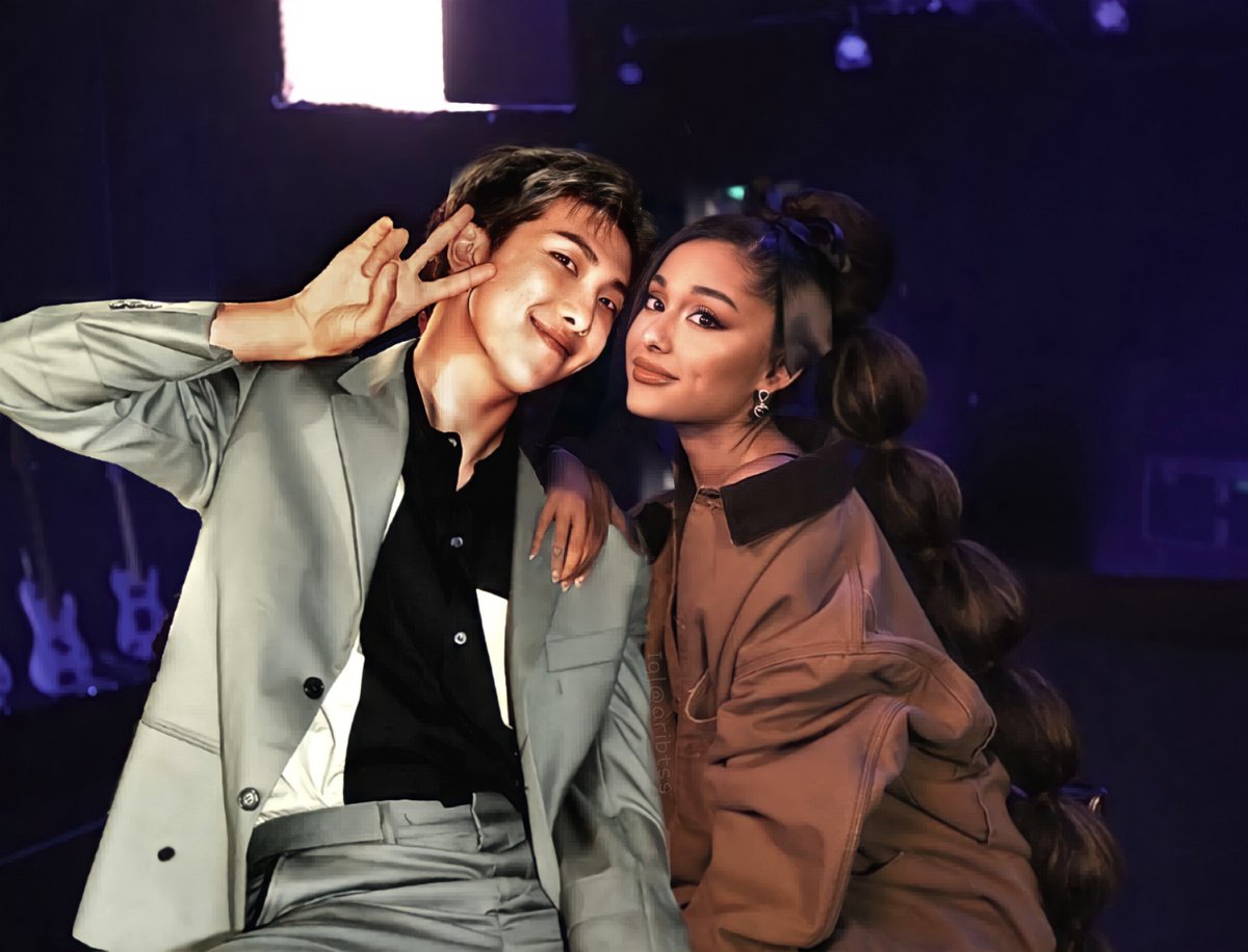 Btsxari1's tweet photo. RM &amp; Ariana (edit)

#arianagrande #bts #army #namjoon #jungkook #jimin #v #taehyung #suga #jhope #enhypen #jungwon #sunghoon #heeseung #btsarmy #arianator #kpop #blackpink https://t.co/PkV2Iv0cD4