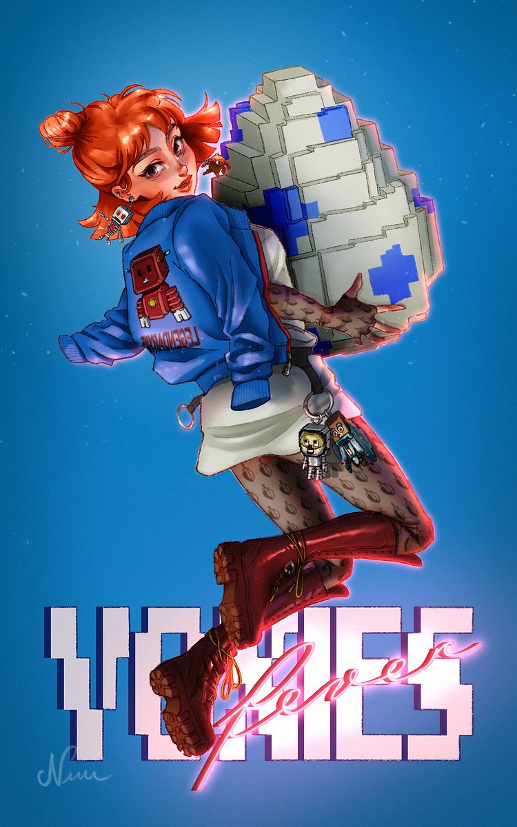 I'm new to the  <a href="/VoxiesNFT/">VoxiesNFT</a> community but I wanted to make my #VoxieArt contribution to the #VoxieFanArt contest so here's my piece, Voxies Fever!