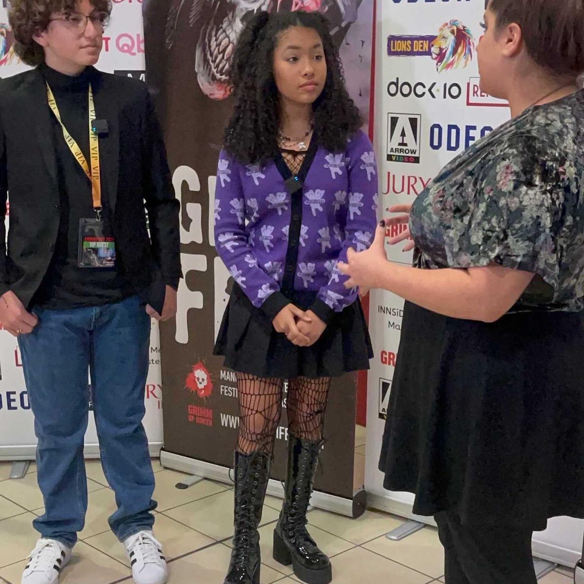 WeAreBluPrintPR's tweet photo. ABOUT LAST NIGHT: actress @mirabellelee attended @grimmfest with her co-star @augustmaturo to promote their new film Slapface #grimmfest2021 #manchester #augustmaturo #mirabelle #slapface #mayhementertainmentpr https://t.co/WjT1BcSdc8