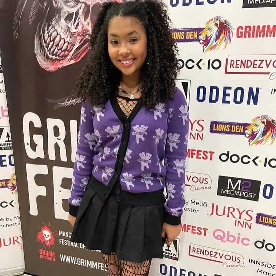 WeAreBluPrintPR's tweet photo. ABOUT LAST NIGHT: actress @mirabellelee attended @grimmfest with her co-star @augustmaturo to promote their new film Slapface #grimmfest2021 #manchester #augustmaturo #mirabelle #slapface #mayhementertainmentpr https://t.co/WjT1BcSdc8