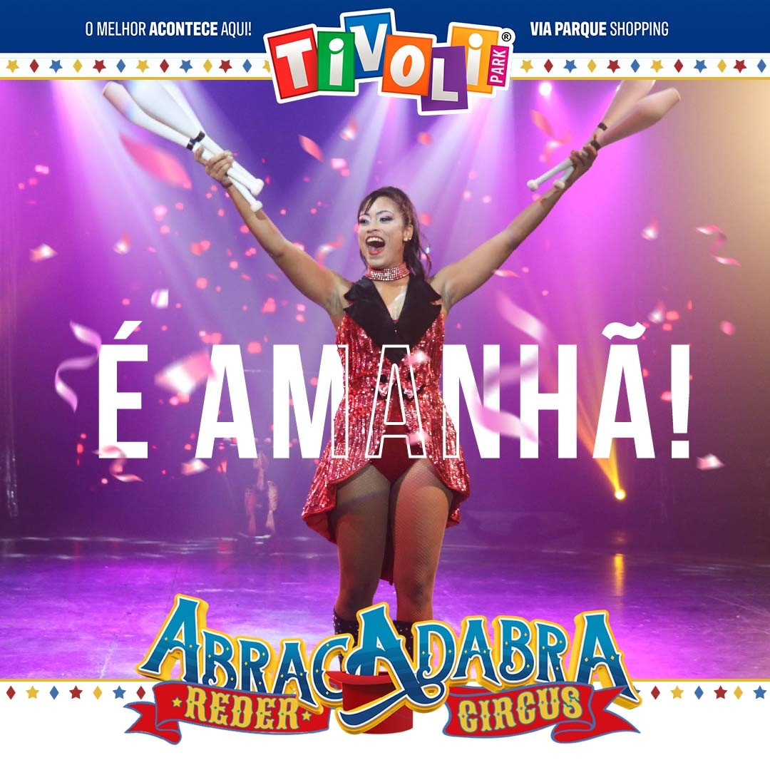 BrTivoli's tweet photo. O Melhor Acontece no TIVOLI PARK!

Amanhã é a grande estreia do REDER CIRCUS em... https://t.co/Qy0EYcmHqK https://t.co/lAKAItP4wR
