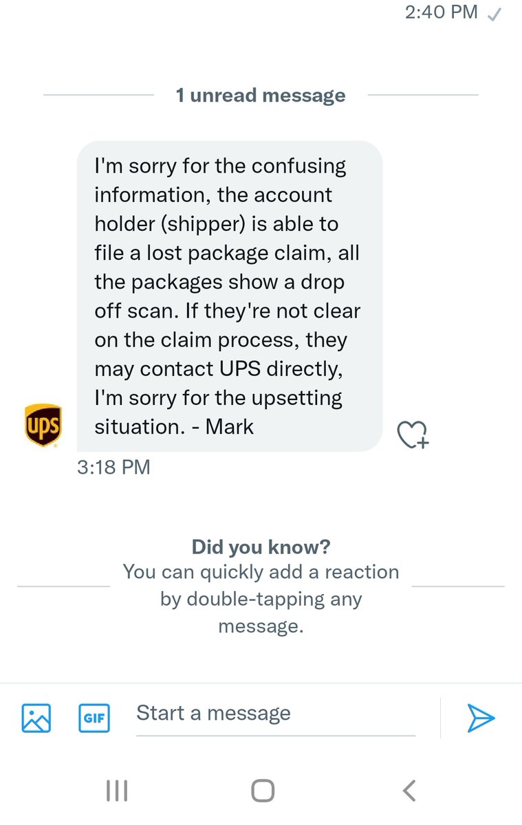 steak59591's tweet photo. @NadjkovicD @SoleObsession4 @stockx UPS Store, with receipt. Here is what UPS said, they will honor the claim. My beef is stockX kept refusing to file a claim and tell me my package still at the store according to the Trackin Number and tell me to go retrieve the package. And they will not respond to any follow up. https://t.co/1S7fVmwith