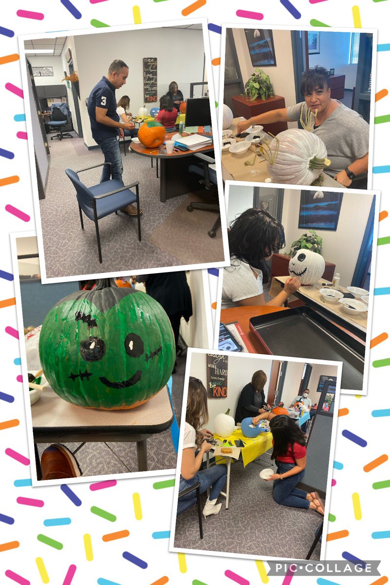 ClintISD_HR's tweet photo. Our @ClintISD HR staff is “Fall”-ing into the season with some pumpkin painting! #WeAreClintISD #Aspire @ClintBenefits https://t.co/qWSKKaig9D