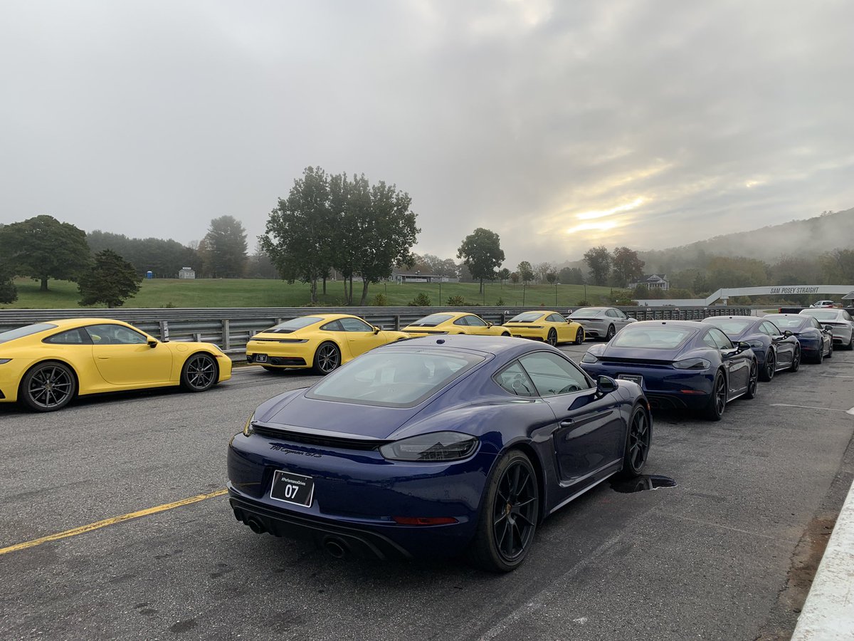 IAmARec's tweet photo. Foggy morning at #limerockpark for #porsche #performancedrive, burned off later in the day just like the rubber on the tires https://t.co/OeeHbW7S7W