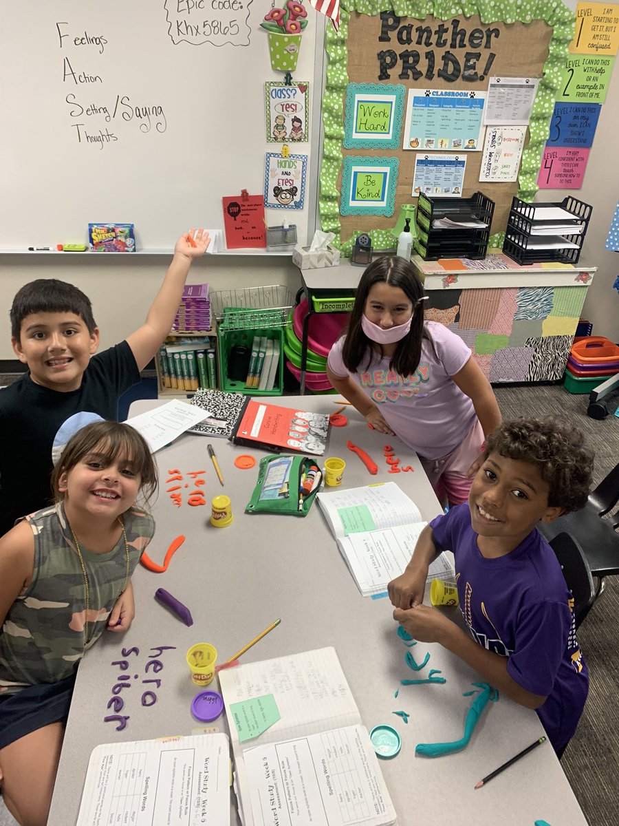 MsBarber_Pope's tweet photo. Spelling fun on Friday with play dough! @MrsDiaz_Pope @popepanthers https://t.co/qmBIlTybaO