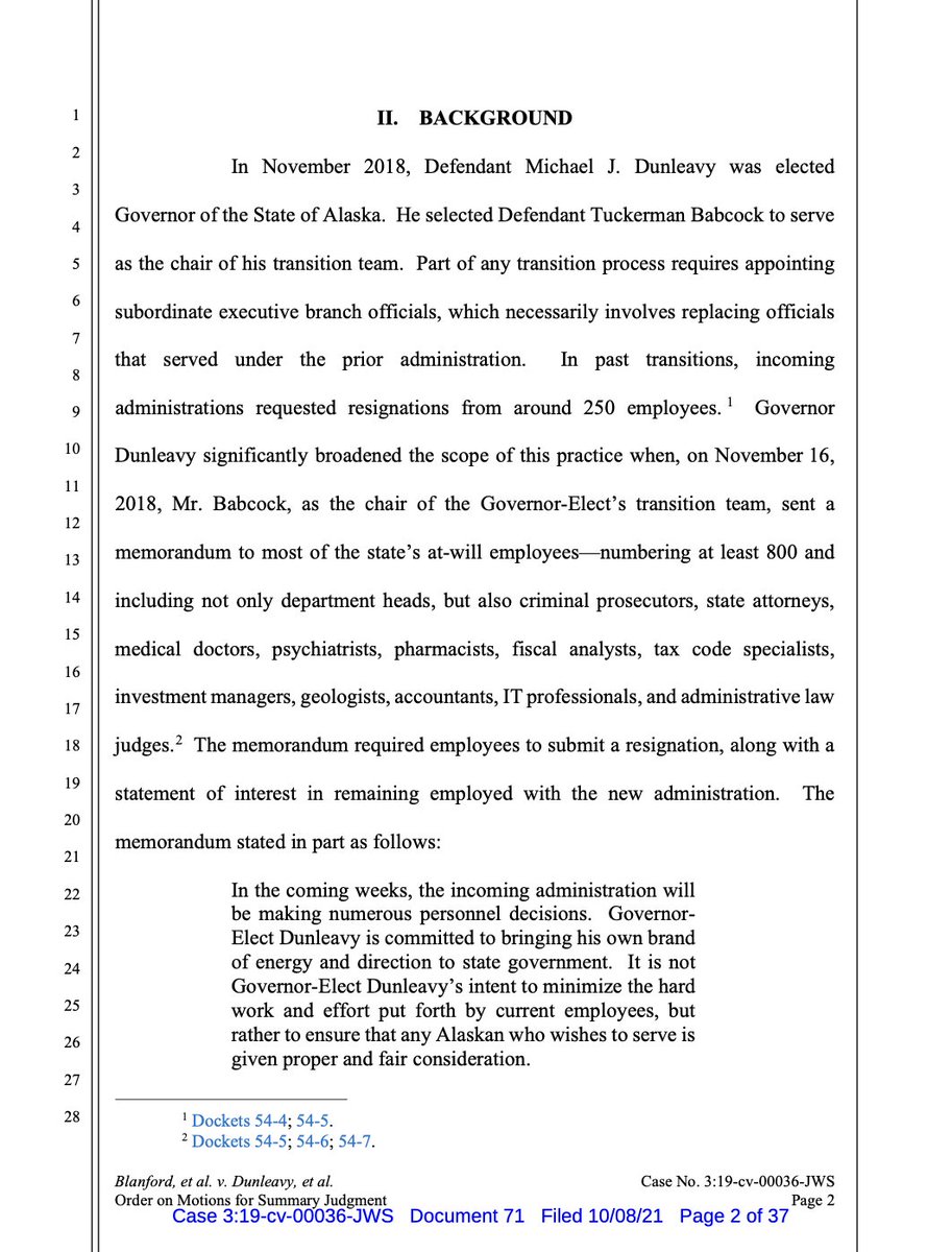 AK_cases_bot's tweet photo. Order in Blanford v. Dunleavy: Granting Summary Judgment #aklaw 

https://t.co/CymwLEJAhT https://t.co/c2Ar1oFfII