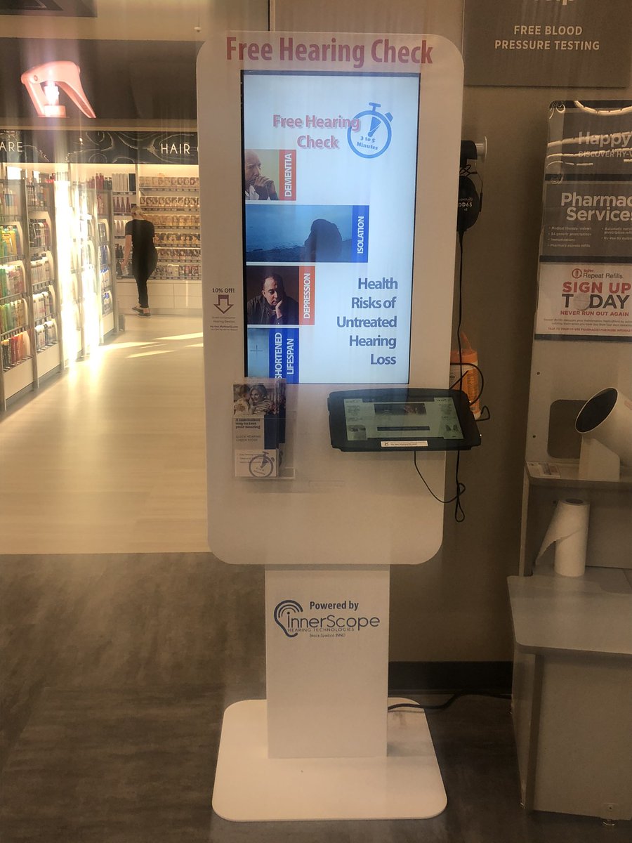 MoreGreenThanR1's tweet photo. Spotted the $INND hearing check station at the new HyVee in grimes Iowa.  #BigThingsComing https://t.co/pjNw4MA1Ee
