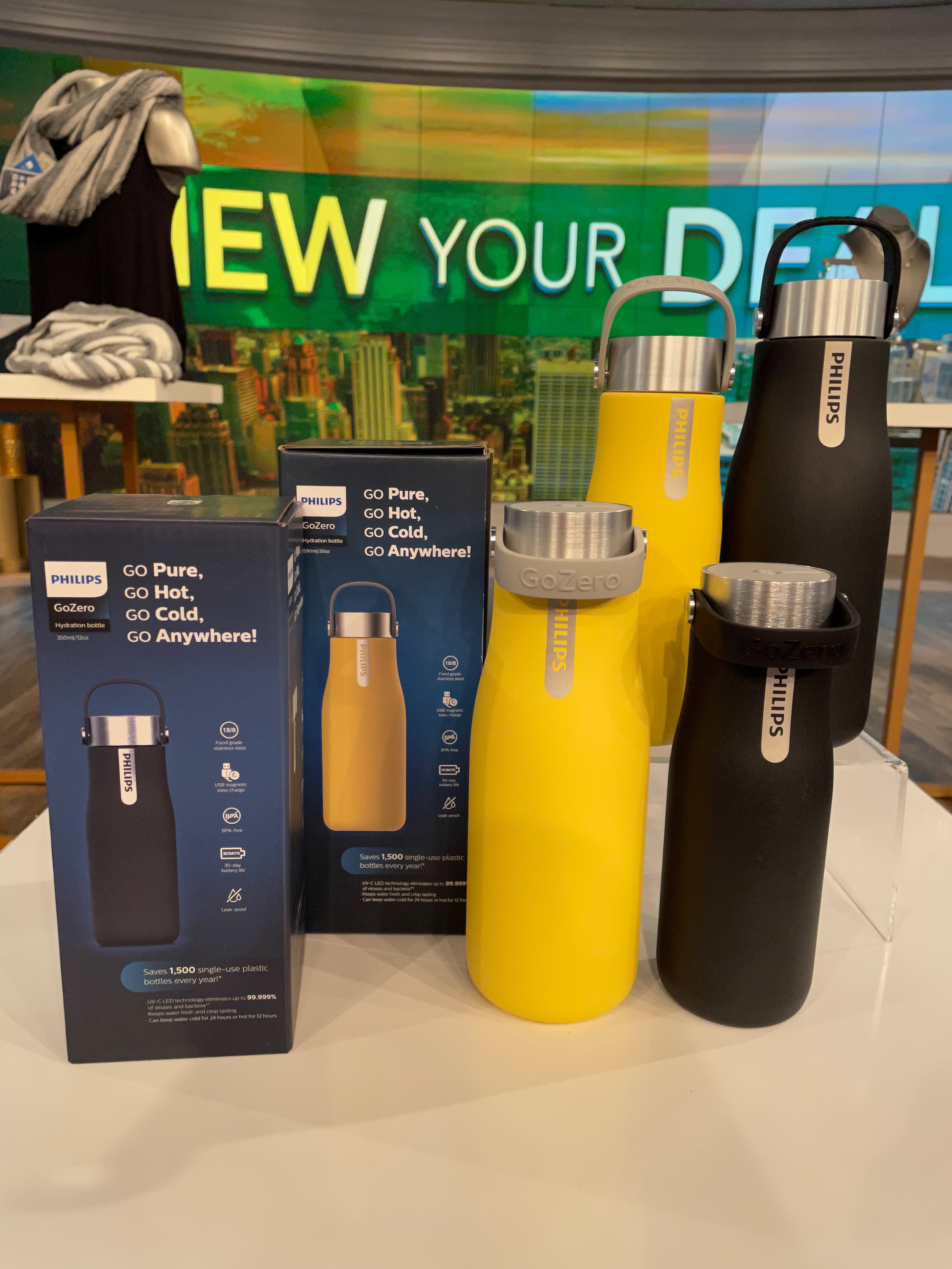 New GoZero water bottles help people drink filtered water on the