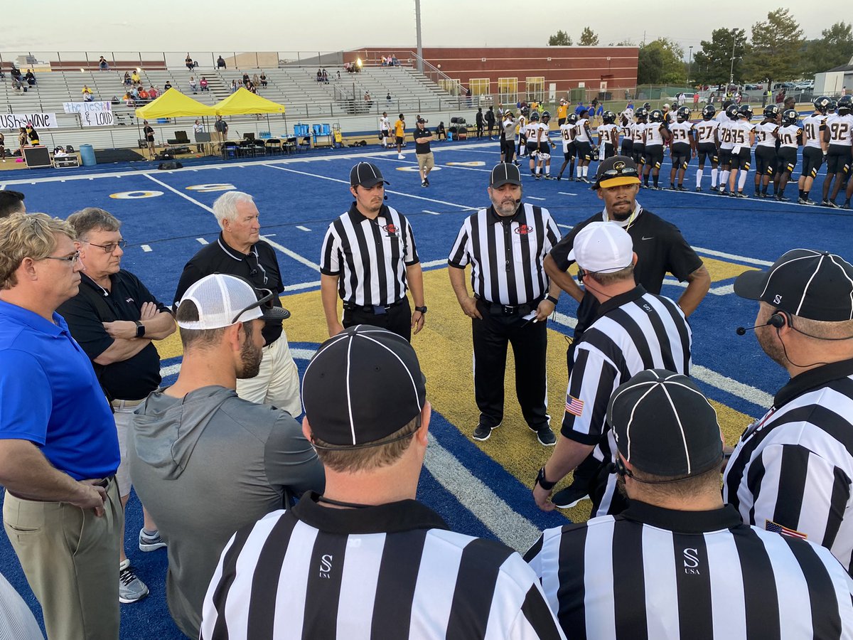 Coaches and officials meeting. #FloodWarning