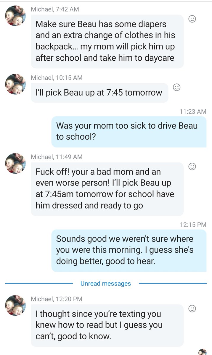 testi_purse's tweet photo. A glimpse of day to day life coparenting with an addict. #substanceabuse #domesticviolenceawareness https://t.co/xx4NyM6EtB