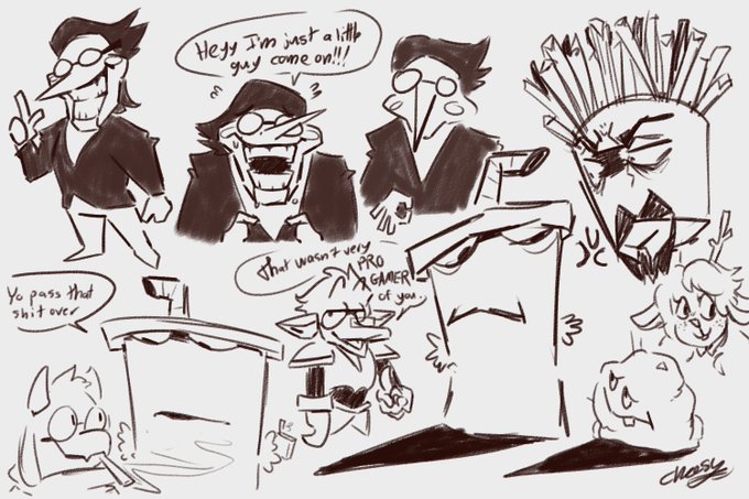 sorry no art lately have this weird mix of doodles 