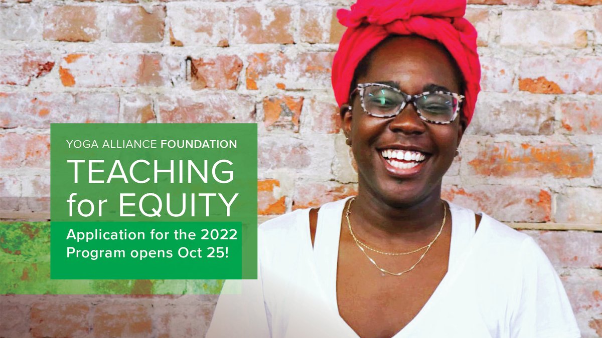 YogaAlliance's tweet photo. The next #TeachingForEquity program application opens October 25, 2021. Click the link below to learn more about the program. ✨
https://t.co/2tfCt2EYka
#yogaalliance https://t.co/l17FzDUjey