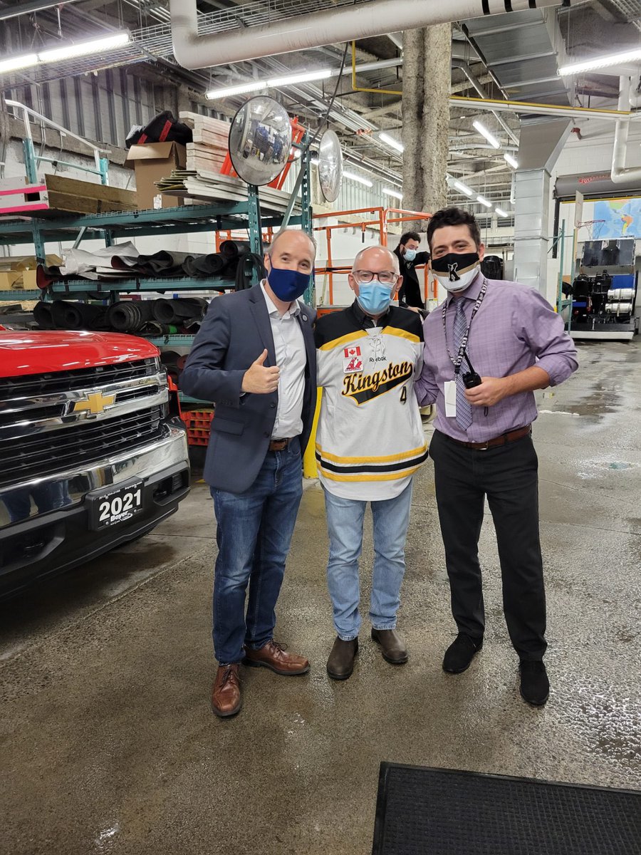 MayorPaterson's tweet image. So great to join Dr. Kieran Moore tonight to drop the ceremonial puck and kick off the new @KingstonFronts season! Welcome back everyone, and GoFrontsGo!