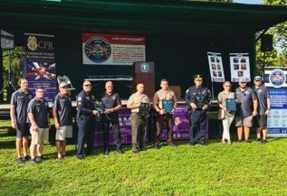 MiamiPD's tweet photo. Today was the opening ceremony for Law Enforcement Officers weekend. LEO weekend is about supporting the families of officers who have suffered a serious injury or who have fallen in the line of duty. @LeoWeekend @InBlueBand  @ArtAcevedo @TCarrollMPD @AlbertGuerraMPD @WRCookMPD https://t.co/ymx7s2S8or