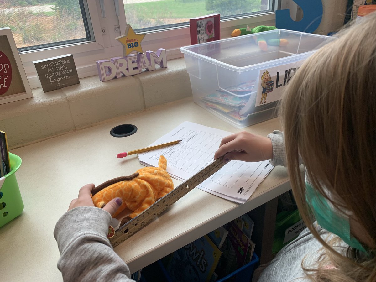 ms_sexton_'s tweet photo. Measurement is fun! Our class loved working together and measuring objects in our classroom this week! 💙🧡 #togetherisbetter https://t.co/Rl14yc9tyE