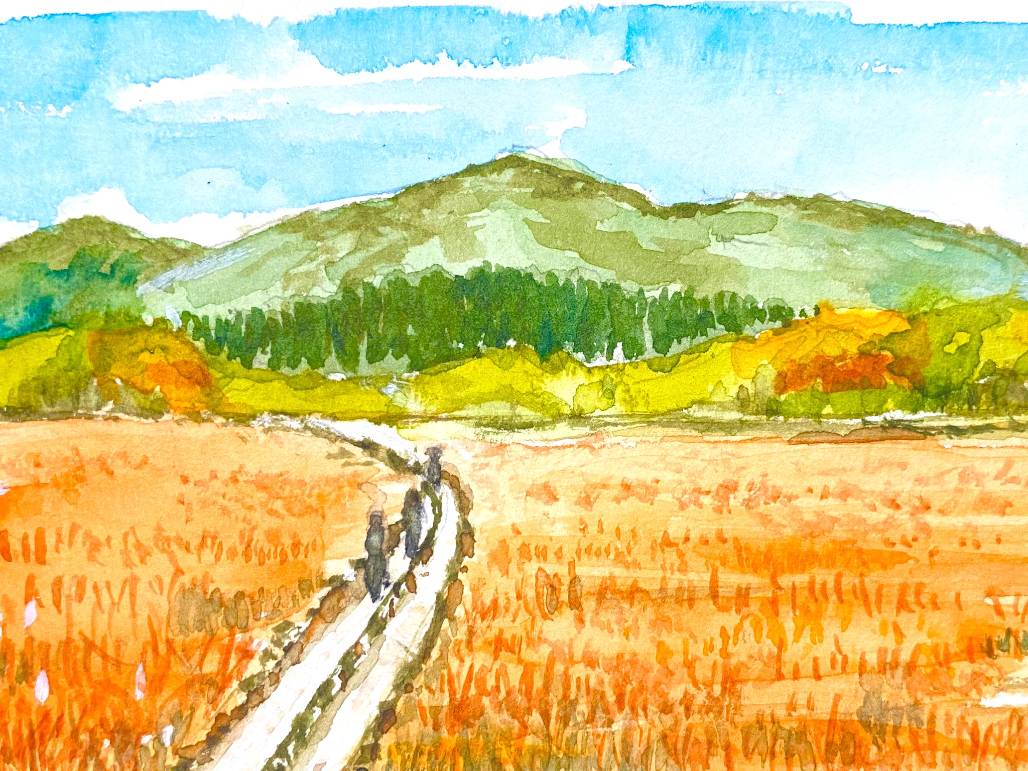 水彩画 尾瀬の風景 Burtonpartners Nz