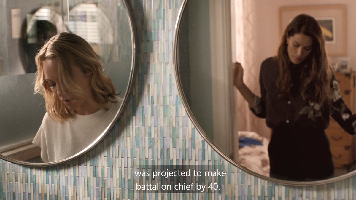 AddBitterness's tweet photo. Oh man I love this scene with the mirror @ThePeterPaige 
#Station19 https://t.co/sXwojNiQvZ