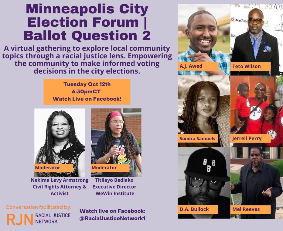 ajawedmpls's tweet photo. AJ is honored to add his voice to this conversation on this important Charter Question. AJ does NOT support Question 2 - and looks forward to sharing why with YOU! Please join the Racial Justice Network (@RaceJustice ) & tune in next TUES, OCT 12th @ 6:30PM #AwedforMayor https://t.co/zT2pwNHHOg