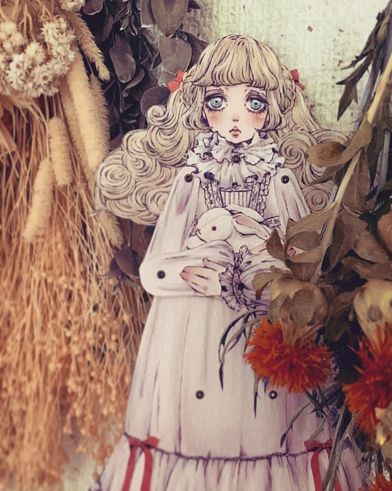 ④末っ子のNo.14、通称「お月様ちゃん」たちは、はじめての幼い体型です。
黒髪の「新月」、栗色髪の「朧月」、金髪の「満月」とそれぞれ名前がついています。
ヘアとリボンのシンプルなセットですが、遊びやすい(=飾りやすい)よう工夫して作りましたので、とってもおすすめです。
#星月夜WSキット 