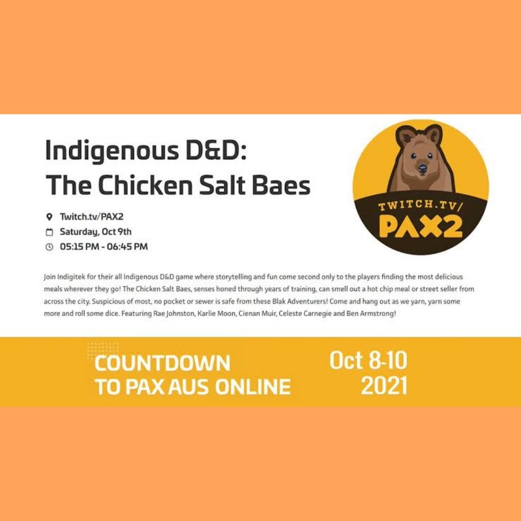 cienanm's tweet photo. *places chips in airfryer* 
🔴🟡⚫🔴🟡⚫
*prepares chickensalt*
🐔🧂🐔🧂🐔
#PAXAus #pax #paxcamp @PAXAus #ttrpg #dnd #indiginerd #Indigitek @IndigiconA @indigitek @BarmEArmE @karlie_moon_ @raejohnston @ithinkceleste #ready #chickensaltbaes #maurn #bitja #zaolar #antara #Shoelace https://t.co/Ls7Nv4Eu1G