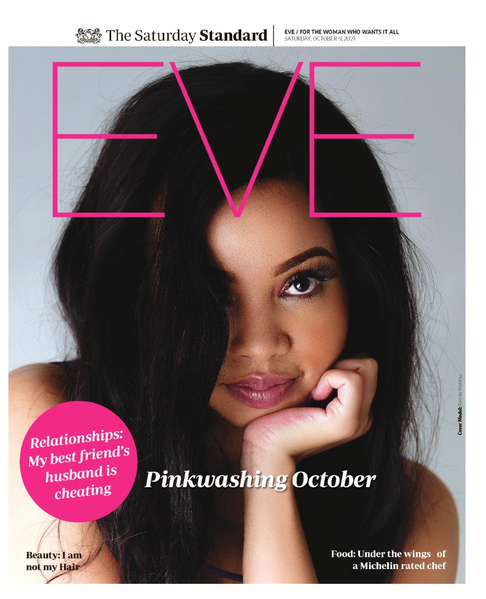 EveWomanKenya's tweet photo. Grab your free copy of #Eve in the Saturday Standard and find out more about pinkwashing October - #breastcancerawareness month!
 
You can also get your e-paper version at https://t.co/9UHkeOVXZf

 or

Visit https://t.co/UBJ0OLL6rh for these and more stories.
.
#evemagazine https://t.co/doIDWEDVmU