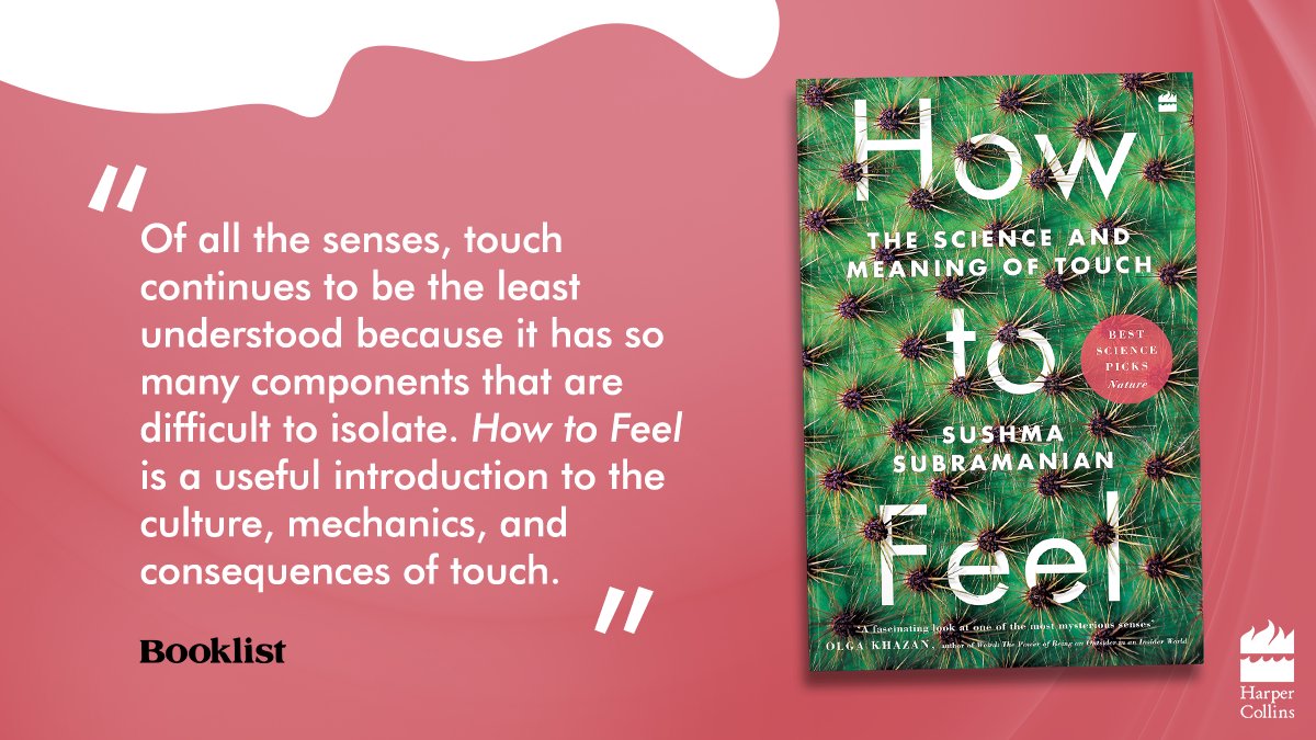 HarperCollinsIN's tweet photo. In her book #HowToFeel, author @sushmaaaaaaaa draws from her years of research to explain the science of the somatosensory system and our philosophical beliefs about it. Order here: https://t.co/6CDne2uu4p https://t.co/uUhAR0xNcu