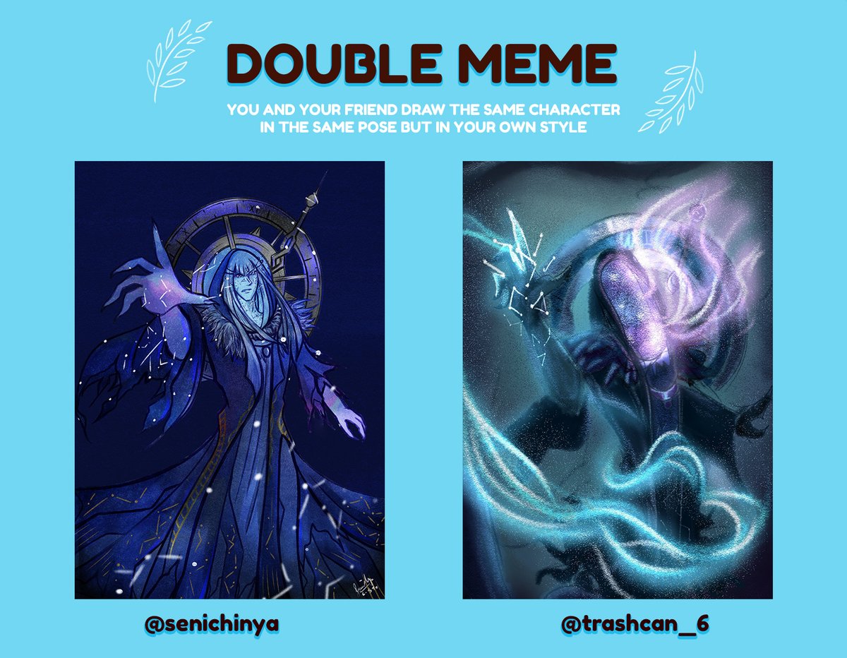 senichinya's tweet photo. DOUBLE MEME with @trashcan_6 !
Thank you for drawing with me <3
please check both our works here:
ichi's: https://t.co/08eLOpTYGS
afri's: https://t.co/EpleRBtGQL
#doublememe #idvfeaster #exoplanet #idvhastur https://t.co/ywmdjB7WnB