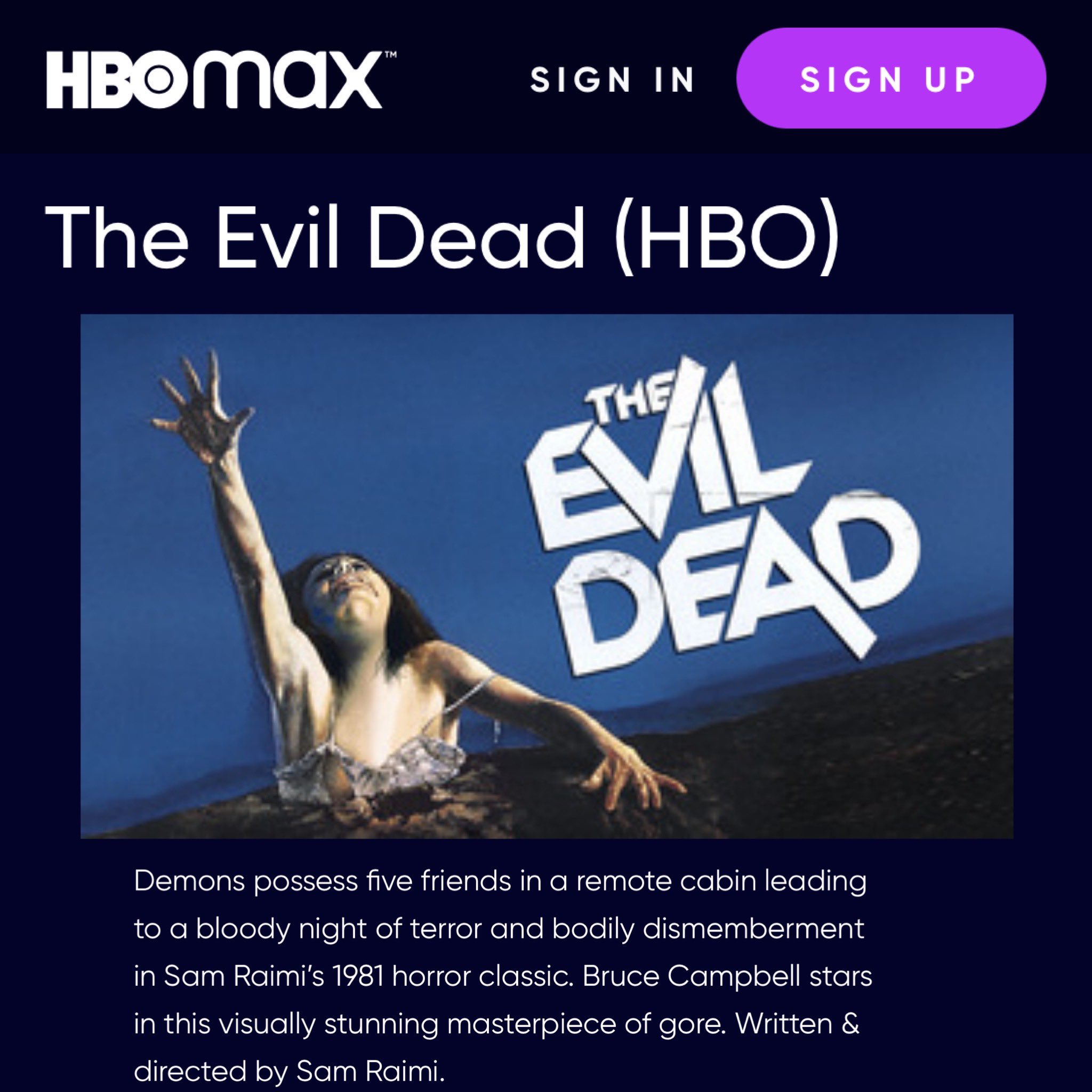 Watching: The Evil Dead (1981)