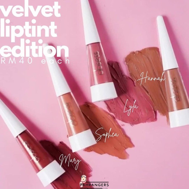 CheqBerry's tweet photo. I'm selling 💜OBSESS VELVET LIPTINT EDITION💜 for RM35.00. Get it on Shopee now! https://t.co/yDzeAW1Ryi #ShopeeMY https://t.co/UdVUreK990