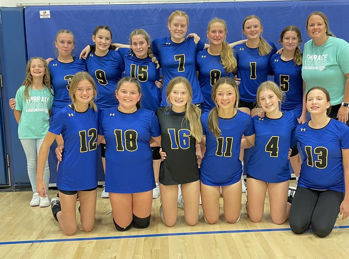 WiltonIowaVB's tweet photo. JH teams finished their season this week. 7th grade coached by Jaimie Caffery 9-0; 8th grade coached by Julie Keith 6-3. Thank you coaches for your time, energy and love of the game. Players improved throughout their season. #BuildAProgram #BetterEveryDay #WiltonVB https://t.co/iOr9cSaFo0