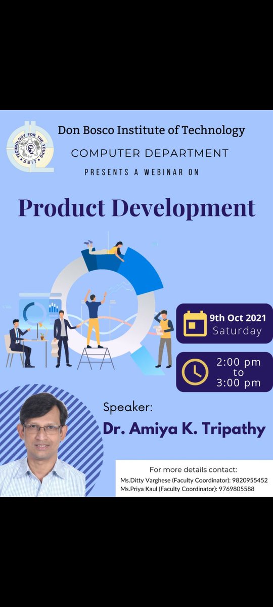 dbit_mumbai's tweet photo. In line with @dbit_mumbai 's entrepreneurial Vision and Mission, the Computer Science Department at #DBITKurla  presents to you a webinar that shall empower students to transform their SE and BE Projects into viable products.  

Definitely a session not to be missed ! https://t.co/bk41DD3HRj