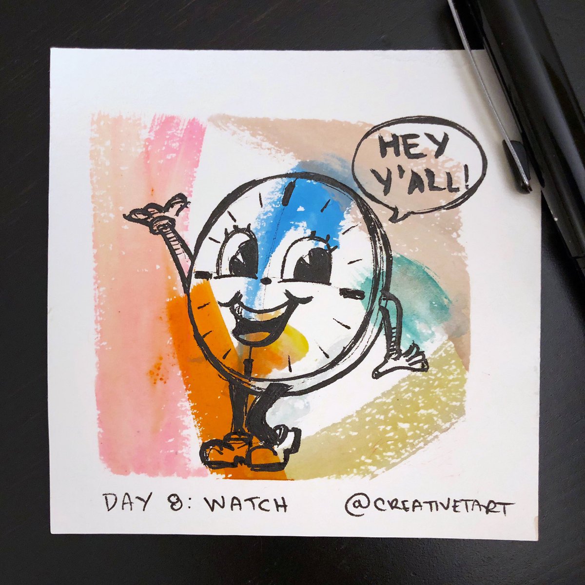 tartDesigns's tweet photo. DAY 8: Always #watch-ing. For all time always.
.
.
#inktober2021watch @inktober #inktober #inktober2021 #drawingwithpenny #loki #missminutes #heyyall https://t.co/BlTX3VrMI6