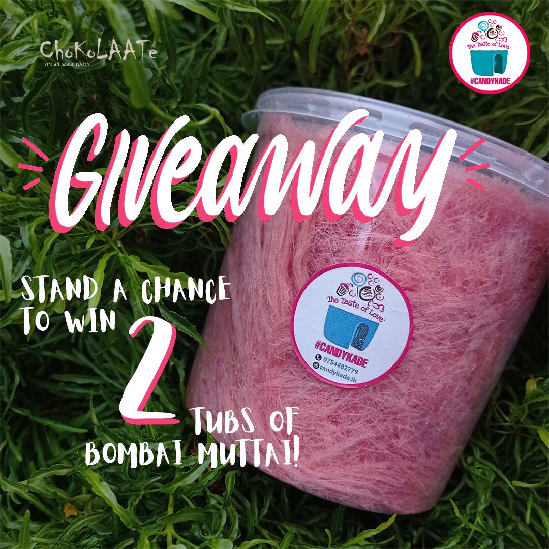 ChokMagazine's tweet photo. 🍭ITS GIVEAWAY TIME!🍭

To win 2 tubs of Bombai Muttai, all you have to do is follow @ChokMagazine and @candykadelk and RT this tweet! 

Giveaway ends on the 12th of October 2021 at 6:00pm! 
Valid for residents of Colombo and the suburbs

Good luck💕

#lka #Giveaways #SriLanka https://t.co/YzFmCY0CQQ
