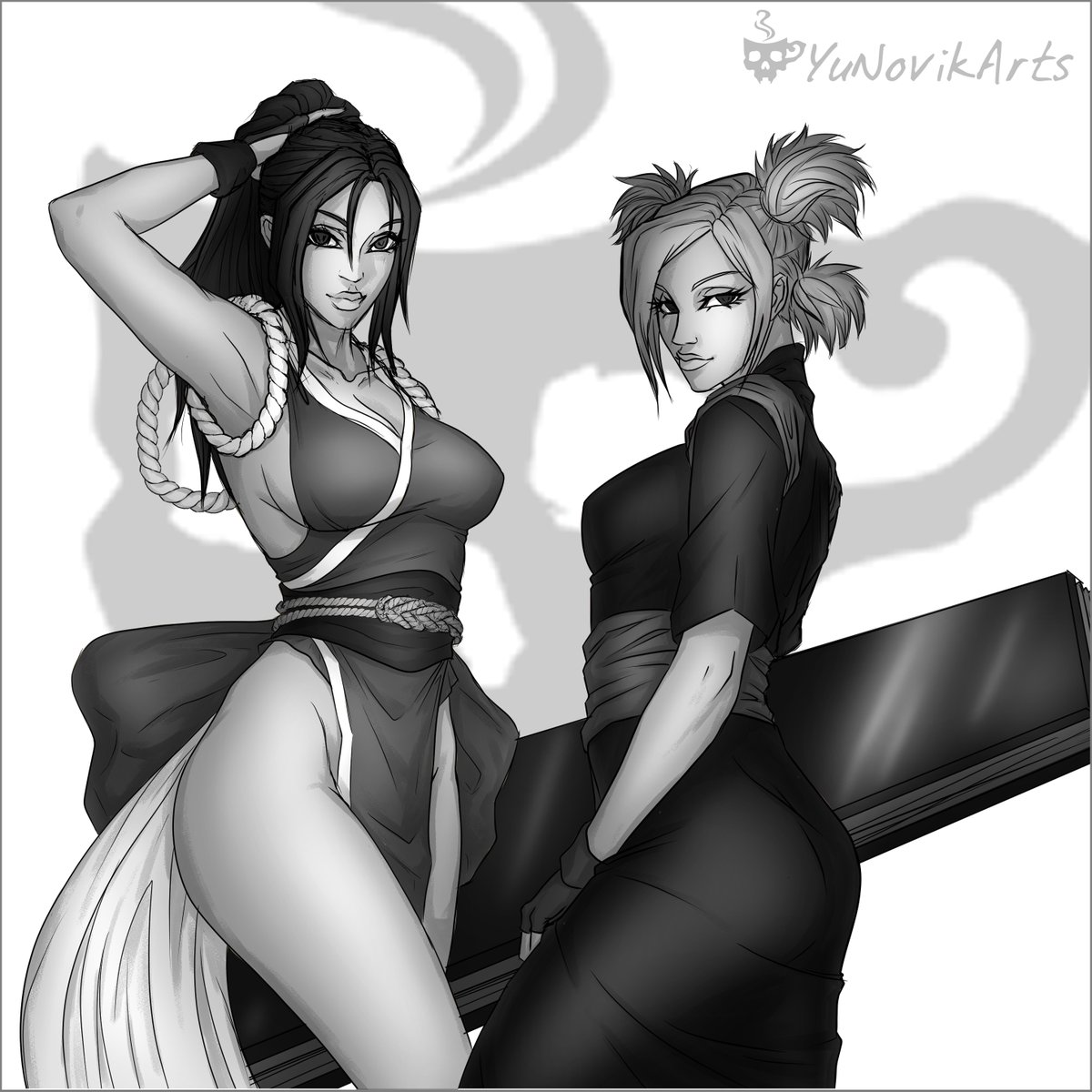 YuNovikArts's tweet photo. Double teaming this fan prompt with Mia and Temari

#inktober #inktober2021 #inktoberday7 #digitalartwork https://t.co/ZRGzYUpxyN