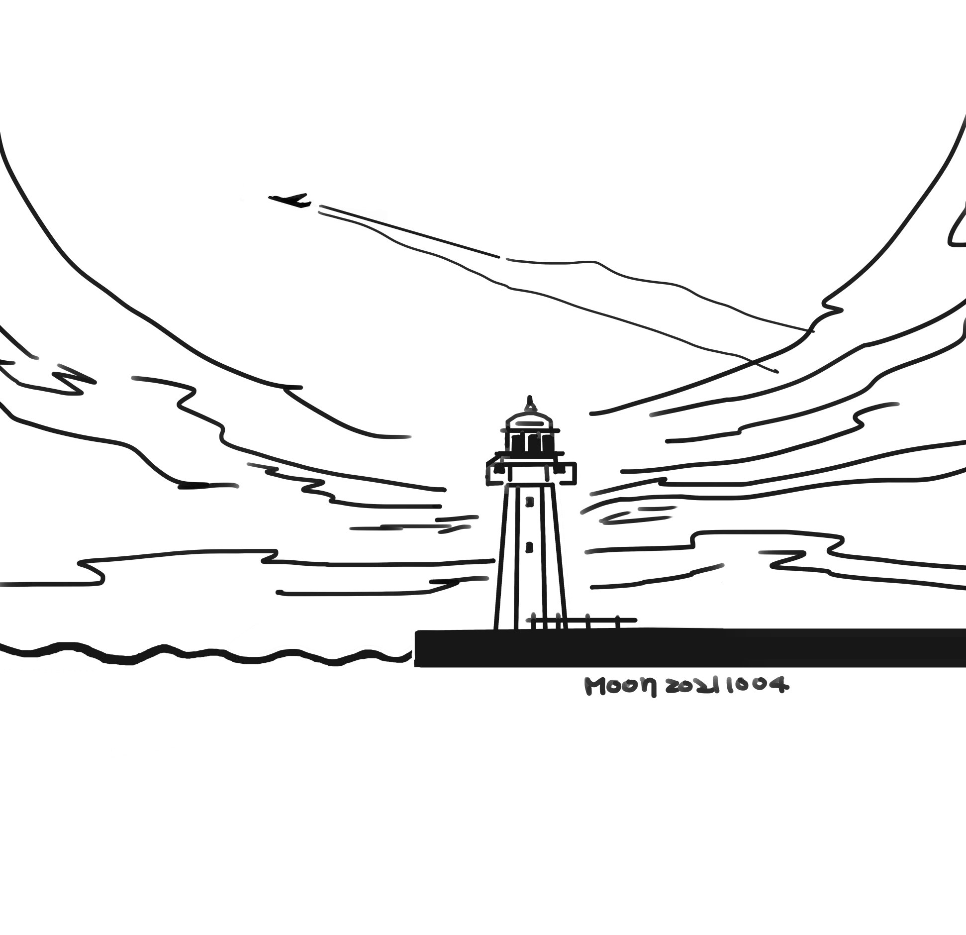 Rita Moon 灯台を描く おもしろいです 絵描きさんと繋がりたい Illustration Lighthouse T Co K9vxsdeq3w Twitter