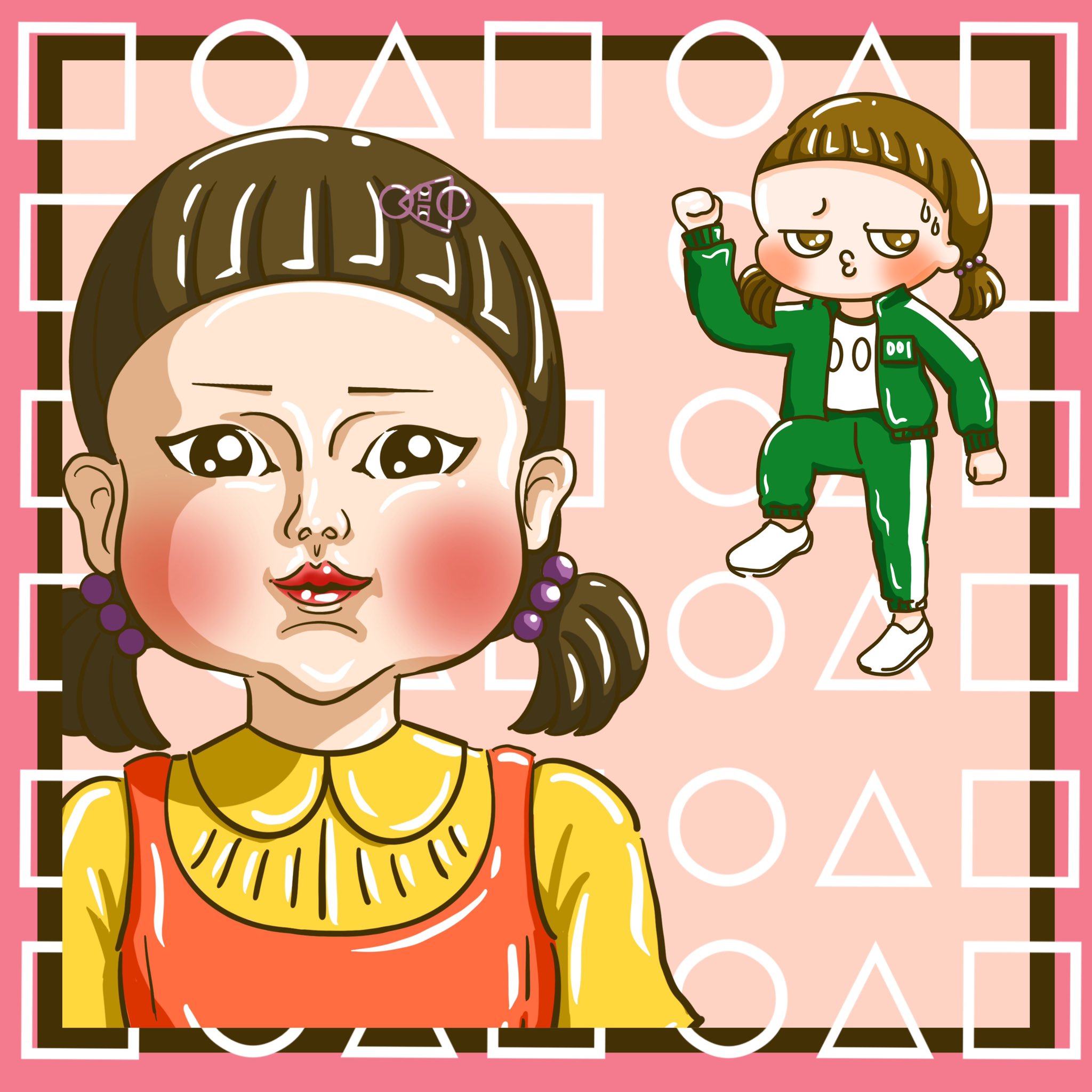 ちーちゃん Mint Singersongwriter Twins イラスト好きさんと繋がりたい シンガーソングライター ちーちゃん 似顔絵 かわいいイラスト 模写 かわいいイラスト 模写 오징어게임 韓国 双子 イカゲーム Netflix 이정재 Korea Squidgame