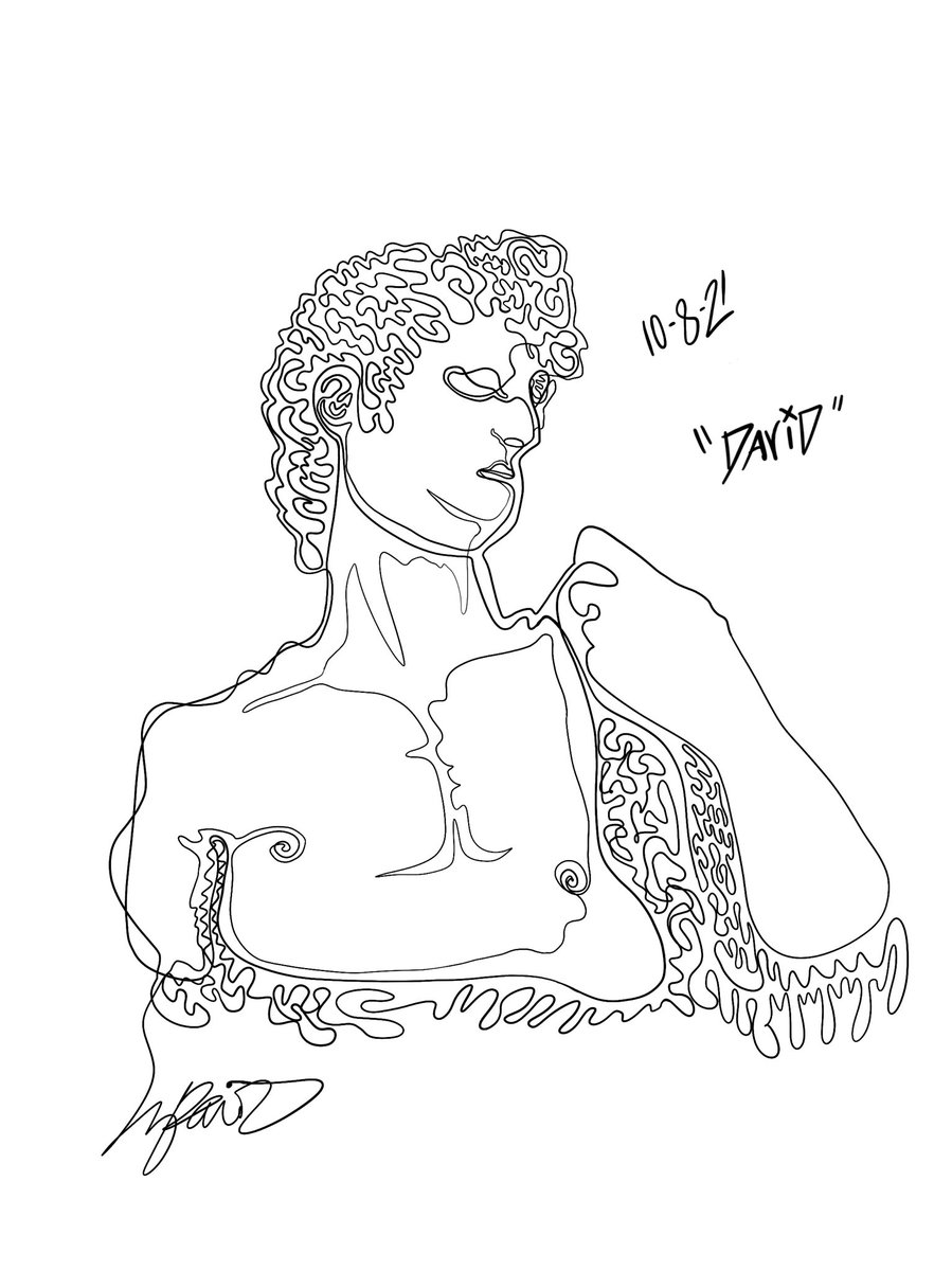 Day 8 of #artober 

Single line drawing

“David”