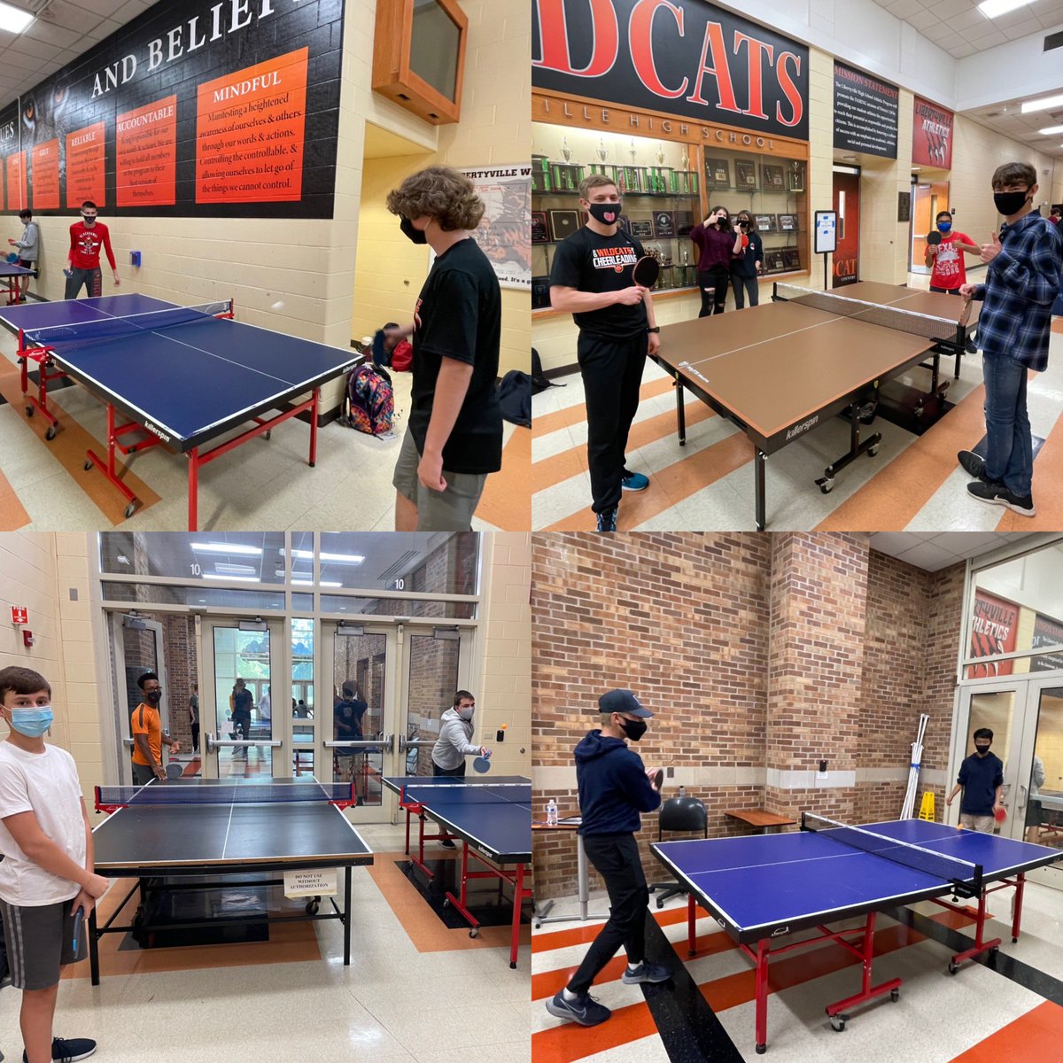 Ping pong club 2021-22🏓 -week 08 - Today was the longest meet. Today’s attendance was strong. Today, we mourn the loss of a ping pong table. I am already waiting for next week. Join the fun. #LvillePingPong #D128UnionStrong #pingpong #Fridaynight #D128DARING #Resilient #doers