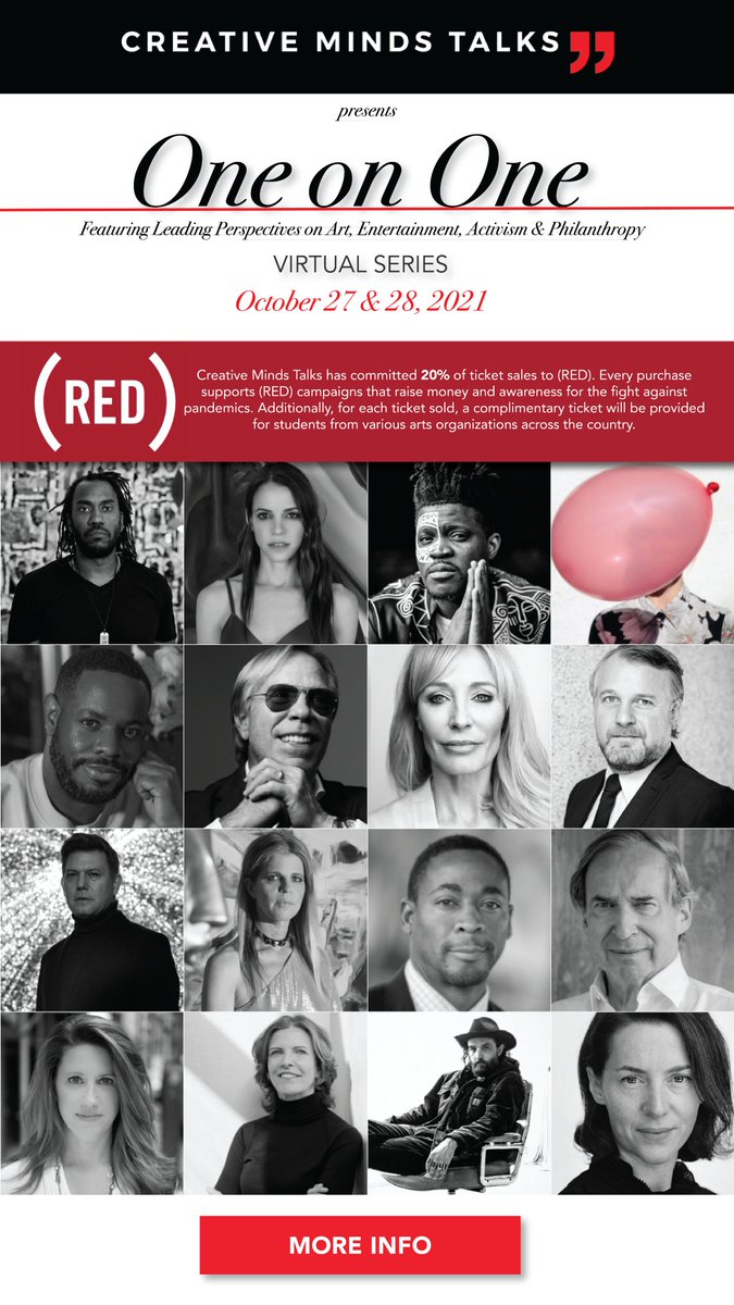 KathiSR's tweet photo. You’re Invited to The One on One Virtual Summit - Oct. 27th/28th, 2021 - an iconic &amp; highly coveted Conversation Series! To learn more about the event, full line-up of speakers &amp; to purchase tickets 👉 https://t.co/Yvxg7w2YuT

#Thesharpealliance #creativemindstalks #virtualsummit https://t.co/WXk9bzoCkp