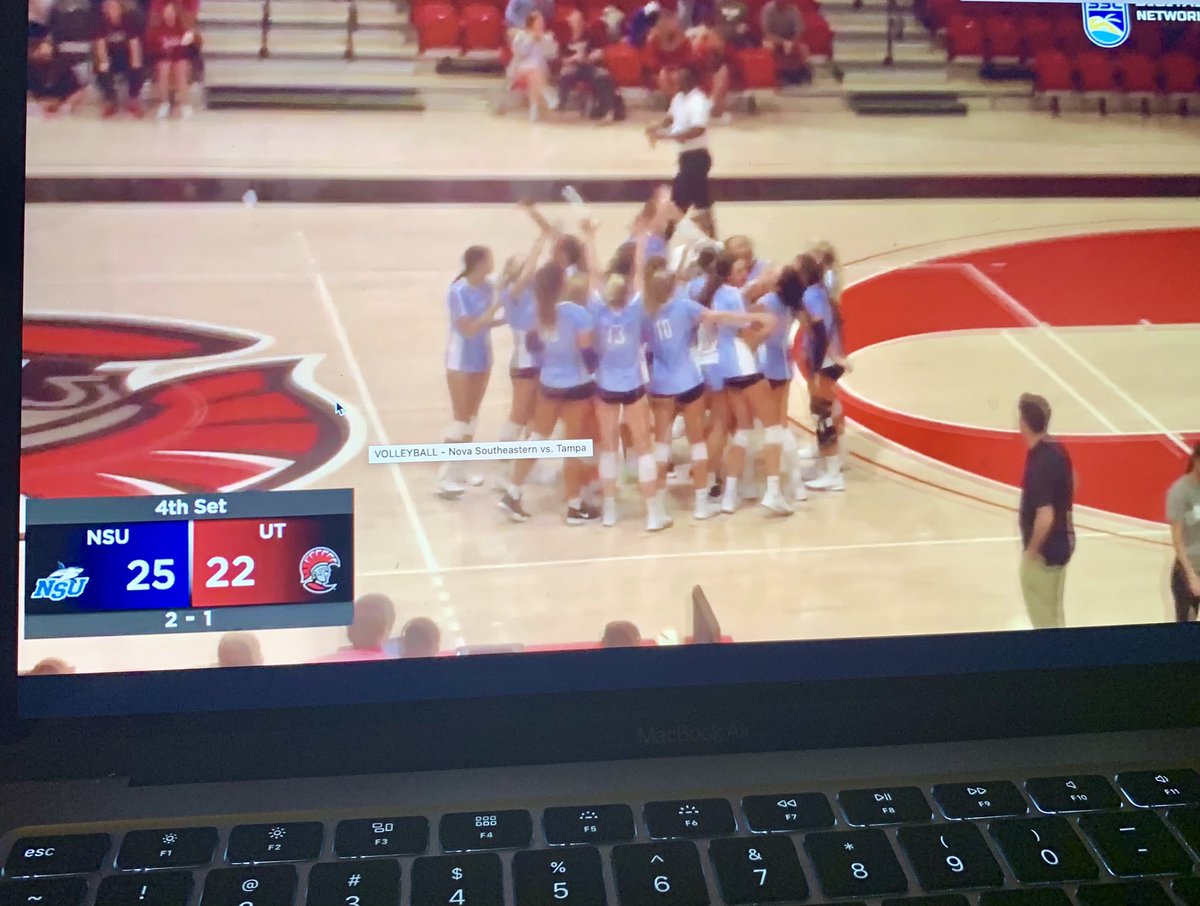 M_Mominey's tweet photo. I 👀 you @NSU_VB 👊🏻🦈 !!! The best 🏐match I have seen us play in 12 years. So proud of this team. Love the energy and the passion. Keep it rollin’ . @NSUFlorida @D2SSC #PrepareToDominate https://t.co/gOuTrJduAN