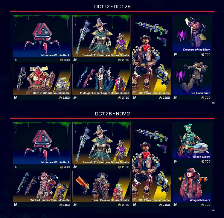 今回のハロウィンスキン🎃　何が目当て？？

ハロウィンスキン👻のために
　　　全プラットフォーム
　APEXコイン5000円分×4名‼︎ 

参加条件
<a href="/Niji__BoSs/">BO$KR🇰🇷🌱🧸"보스"</a> をフォロー　
このツイートをRT 

締切
10月12日　お渡し10月13日

DM解放しといてね〜

#ApexLedgends #エペ