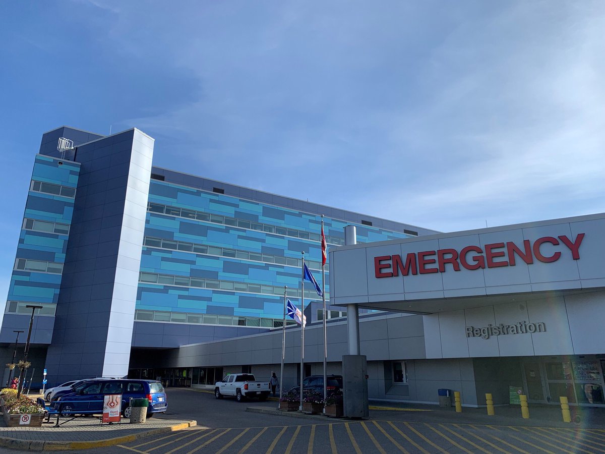 The Northern Lights Regional Health Centre has raised the Newfoundland and Labrador flag in anticipation for the arrival of a healthcare team from the Atlantic province. 1/2