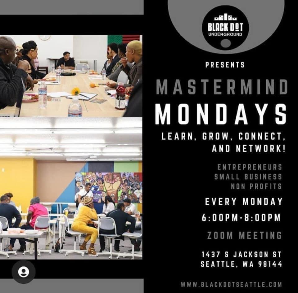 blackdotunion's tweet photo. Heading into the weekend we want to announce there will be no Mastermind Monday next Monday 10/11. 

We will be back at it on 10/18 in-person at 1437 S. Jackson, Seattle. 

Come network &amp; get valuable insights into business &amp; industries.

#MastermindMonday #smallbusiness #seattle https://t.co/d7v7u9nzIj