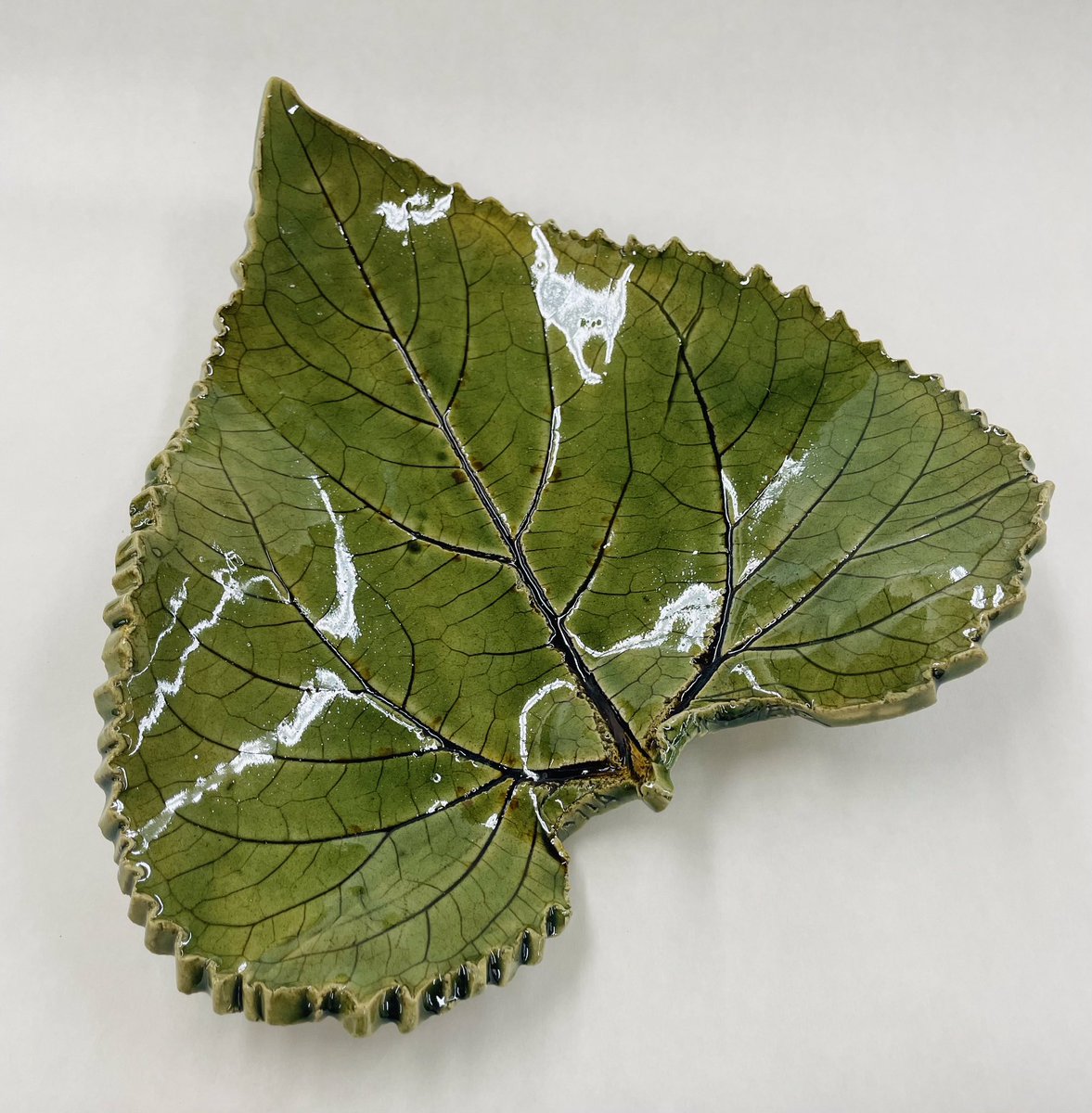My Ceramics 1 students at WHS made the most gorgeous leaf platters this year!!! #wiltonwayct #ceramics #leaf