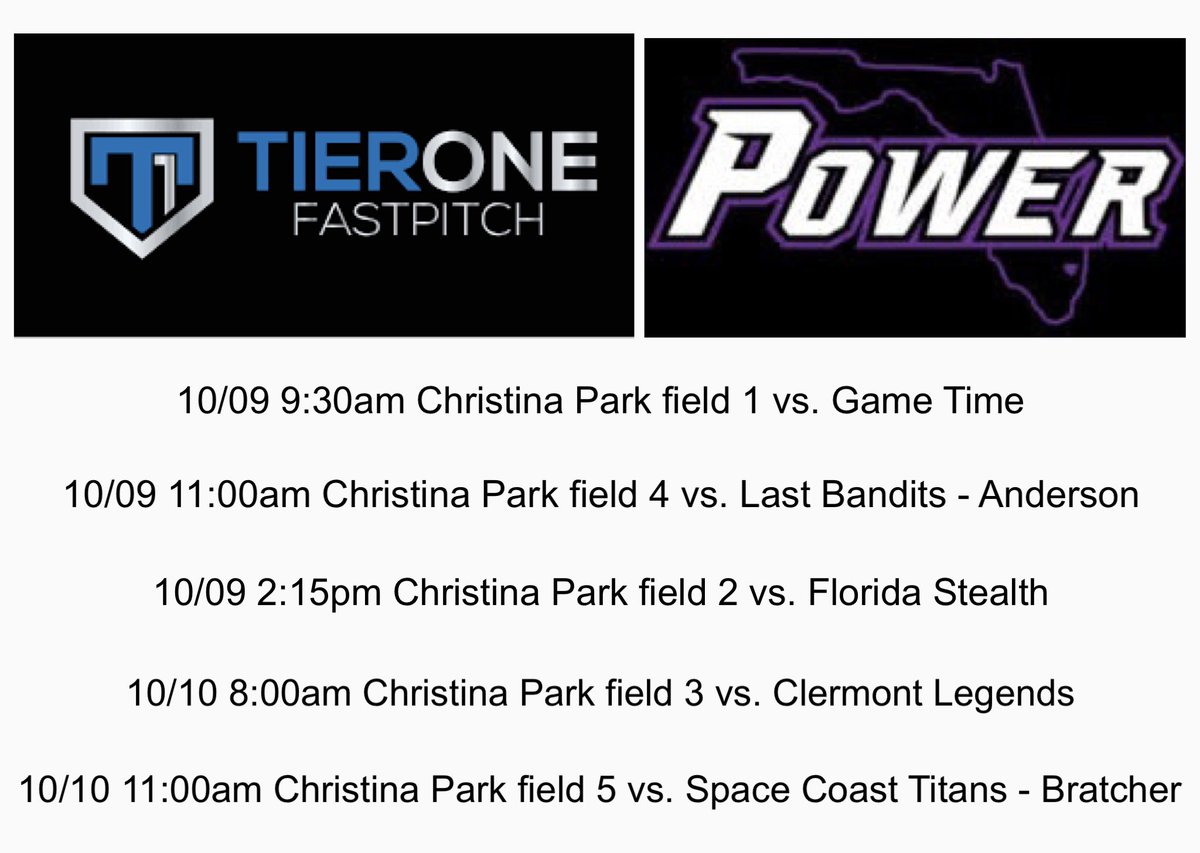 Schedule for this weekend up in Lakeland ‼️ LETS BRING IT POWER 💜💜😈 <a href="/FLPowerBlack/">Florida Power Black</a>