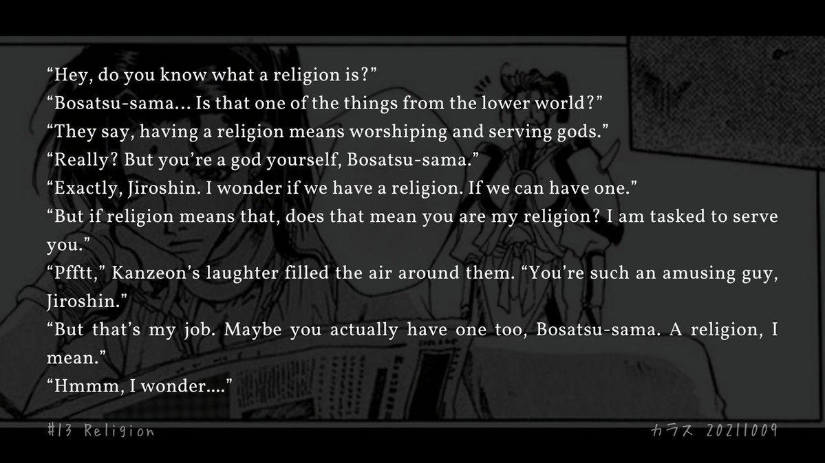 Prompt: #13 Religion
Challenge: #14 manga character not described above
Type: fic (drabble)
#saiyuki #saiyukio3 #saiyutober