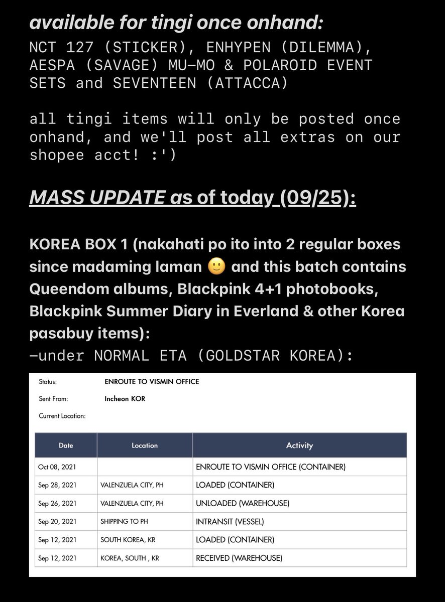 shopwthfelicita's tweet photo. weekly #swfupdate 🥳✨
pls dm me if you have clarifications & other inquiries! have a happy weekend!!!🤗 https://t.co/Me8mVe0wa5