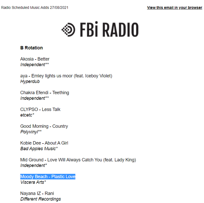 Viscera_Arts's tweet photo. Hey @_MoodyBeach that's 4 out of 4 singles from "Assembly of The Wild" landing Rotation on FBi Radio! Amazing!

STREAM https://t.co/YYsNMcPaC5 https://t.co/QSuKguGmxA