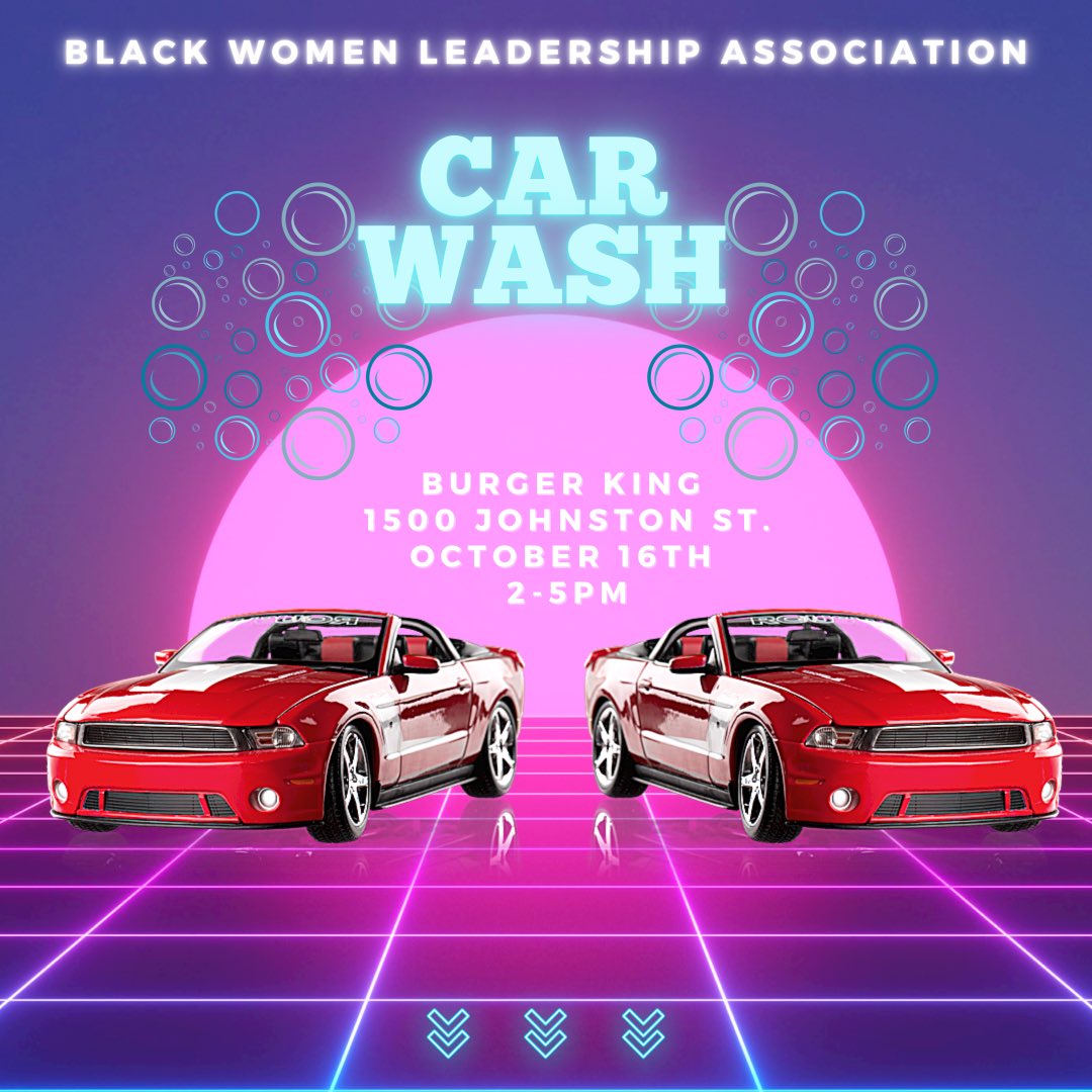 ulbwla's tweet photo. Did you miss out on our first car wash? Well no worries, BWLA has got you! Ride down to 1500 Johnston Street (Burger King) from 2pm-5pm to support our car wash fundraiser and have a sparkling good time! https://t.co/ZEoFaa6zGw