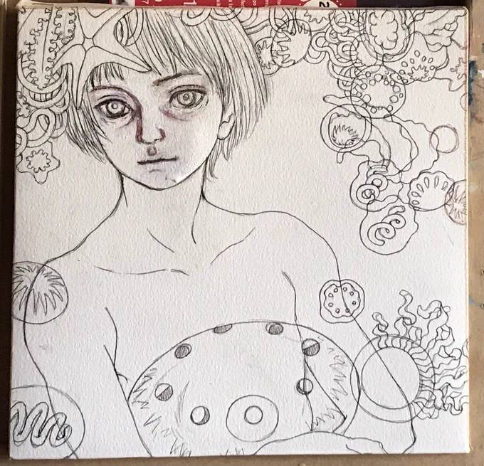 進歩③
この絵はかなり変えたので元がわからないかも
あまりいい感じでないのでまだまだ描き直しそうです 